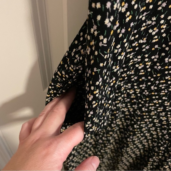 Madewell Wide-Leg Floral Button Front Jumpsuit Playground Posies Black Size 4 - Picture 11 of 16